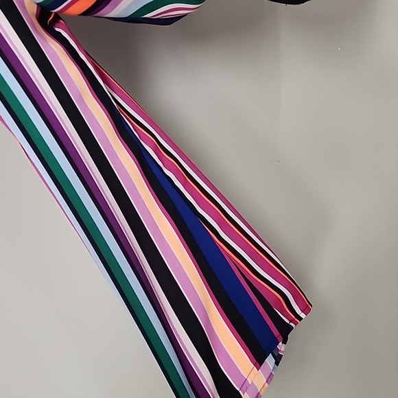 EXPRESS Striped Wrap Blouse - Picture 8 of 16